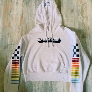 Vans Hi Perf White crop hoodie